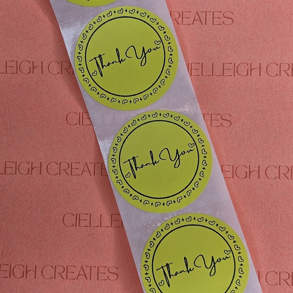 Thank You Packaging Sticker Label